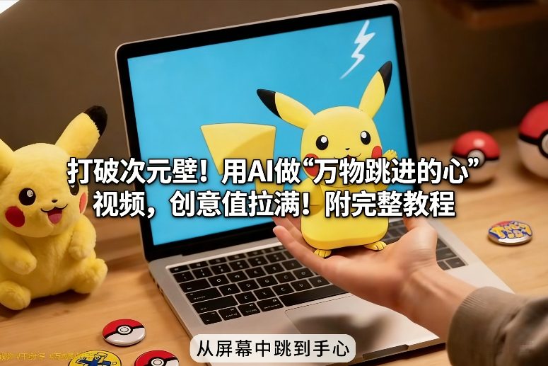 打破次元壁！用AI做【万物跳进手心】视频，创意值拉满！附完整教程创客联盟总站-闲云创业网-老谢轻创网-中创网-福缘网-冒泡网-资源之家-魔方项目库创客联盟总站