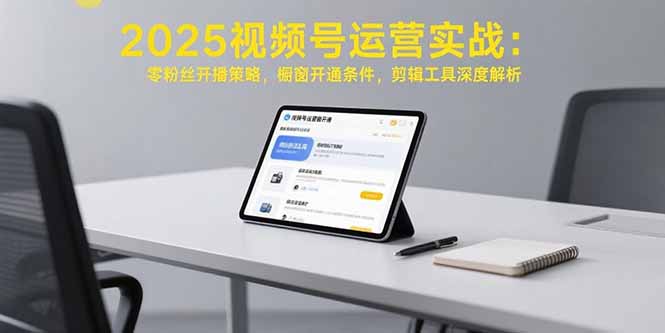 2025视频号运营实战:零粉丝开播策略,橱窗开通条件,剪辑工具深度解析创客联盟总站-闲云创业网-老谢轻创网-中创网-福缘网-冒泡网-资源之家-魔方项目库创客联盟总站