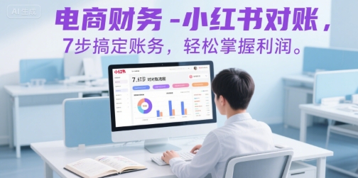 电商财务-小红书对账，7步搞定账务，轻松掌握利润创客联盟总站-闲云创业网-老谢轻创网-中创网-福缘网-冒泡网-资源之家-魔方项目库创客联盟总站