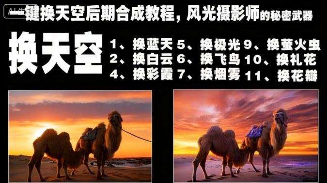 一键换天空后期合成教程，风光摄影师的秘密武器创客联盟总站-闲云创业网-老谢轻创网-中创网-福缘网-冒泡网-资源之家-魔方项目库创客联盟总站