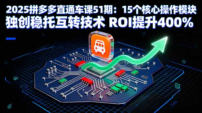 2025拼多多直通车课51期：15个核心操作模块 独创稳托互转技术 ROI提升400%创客联盟总站-闲云创业网-老谢轻创网-中创网-福缘网-冒泡网-资源之家-魔方项目库创客联盟总站