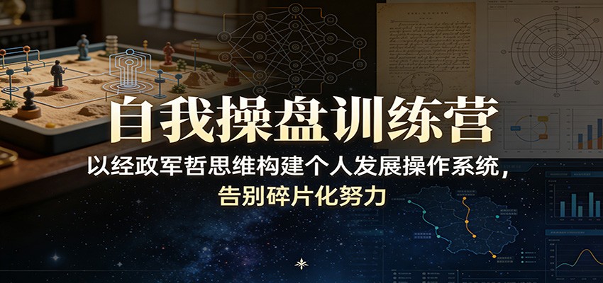 自我操盘训练营：以经政军哲思维构建个人发展操作系统，告别碎片化努力创客联盟总站-闲云创业网-老谢轻创网-中创网-福缘网-冒泡网-资源之家-魔方项目库创客联盟总站