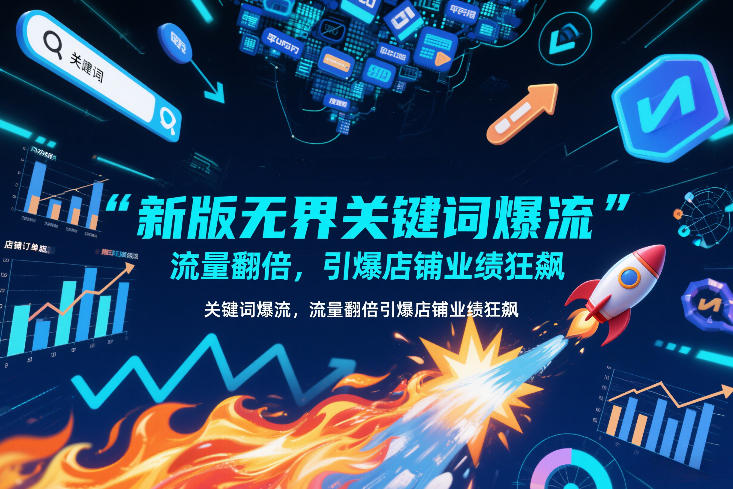 新版无界关键词爆流，流量翻倍，引爆店铺业绩狂飙创客联盟总站-闲云创业网-老谢轻创网-中创网-福缘网-冒泡网-资源之家-魔方项目库创客联盟总站