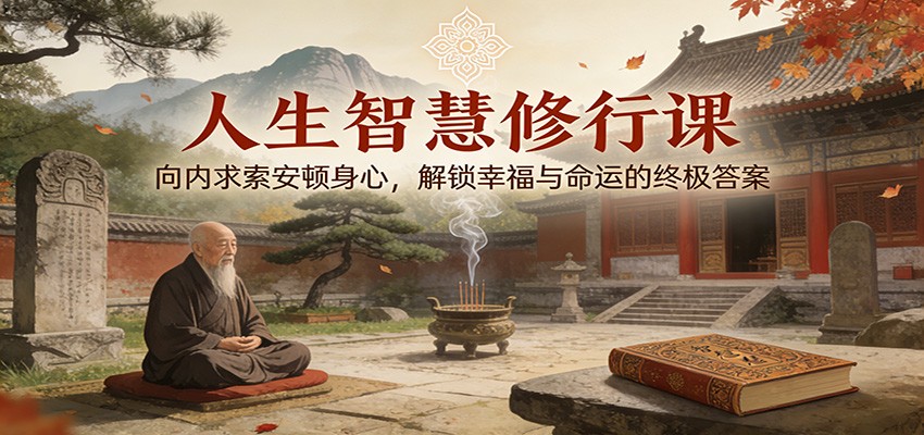 人生智慧修行课：向内求索安顿身心，解锁幸福与命运的终极答案创客联盟总站-闲云创业网-老谢轻创网-中创网-福缘网-冒泡网-资源之家-魔方项目库创客联盟总站