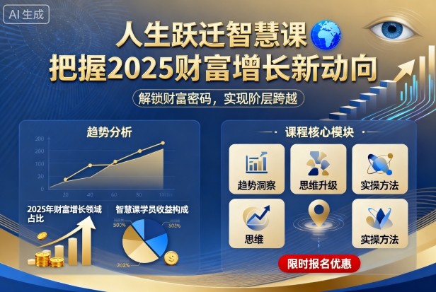 人生跃迁智慧课，把据2025财富增长新动向创客联盟总站-闲云创业网-老谢轻创网-中创网-福缘网-冒泡网-资源之家-魔方项目库创客联盟总站