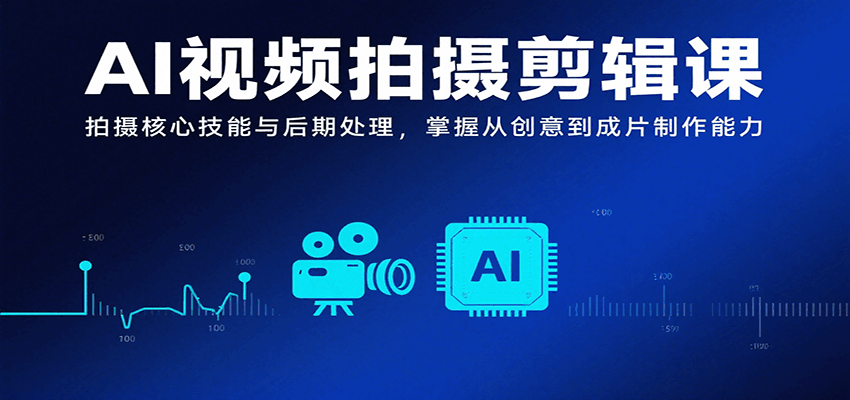 AI视频拍摄剪辑课，拍摄核心技能与后期处理，掌握从创意到成片制作能力创客联盟总站-闲云创业网-老谢轻创网-中创网-福缘网-冒泡网-资源之家-魔方项目库创客联盟总站