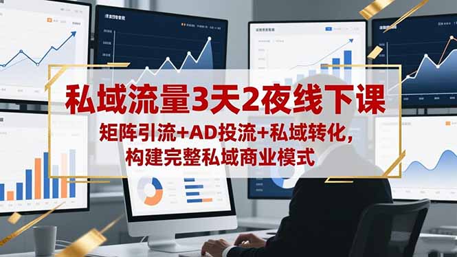 私域流量3天2夜线下课,矩阵引流+AD投流+私域转化,构建完整私域商业模式创客联盟总站-闲云创业网-老谢轻创网-中创网-福缘网-冒泡网-资源之家-魔方项目库创客联盟总站