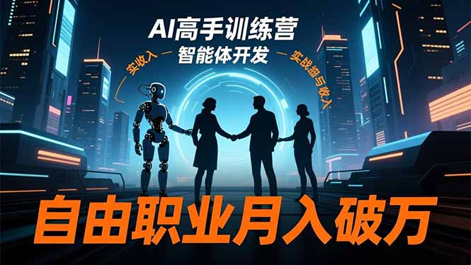 AI高手训练营3.0，ChatGPT，Midjourney，智能体开发，自由职业月入破万创客联盟总站-闲云创业网-老谢轻创网-中创网-福缘网-冒泡网-资源之家-魔方项目库创客联盟总站