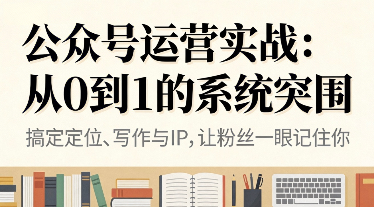 公众号运营实战:从0到1的系统突围创客联盟总站-闲云创业网-老谢轻创网-中创网-福缘网-冒泡网-资源之家-魔方项目库创客联盟总站