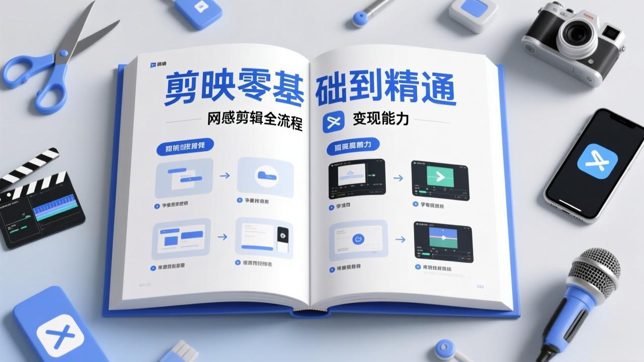 剪映零基础也能快速上手，从入门到精通掌握网感剪辑全流程，掌握能直接变现的剪辑能力创客联盟总站-闲云创业网-老谢轻创网-中创网-福缘网-冒泡网-资源之家-魔方项目库创客联盟总站