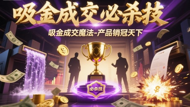 吸金成交必杀技，吸金成交魔法-产品销冠天下创客联盟总站-闲云创业网-老谢轻创网-中创网-福缘网-冒泡网-资源之家-魔方项目库创客联盟总站