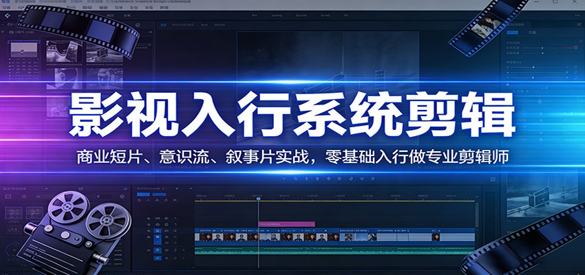 影视系统剪辑，商业短片、意识流、叙事片实战，零基础入行做专业剪辑师创客联盟总站-闲云创业网-老谢轻创网-中创网-福缘网-冒泡网-资源之家-魔方项目库创客联盟总站