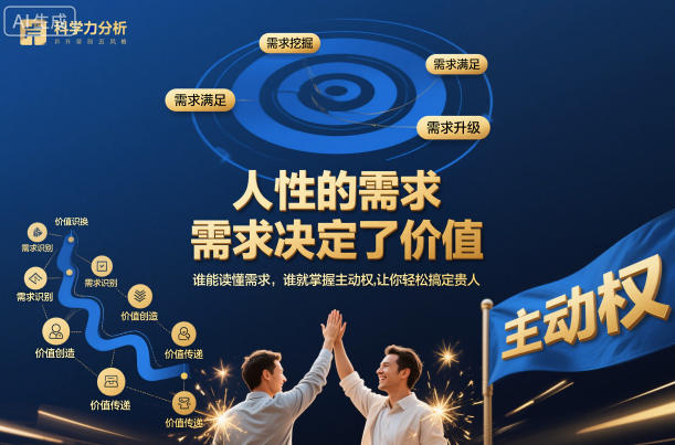 人性的需求,需求决定了价值,谁能读懂需求,谁就掌握主动权,让你轻松搞定贵人【文档】创客联盟总站-闲云创业网-老谢轻创网-中创网-福缘网-冒泡网-资源之家-魔方项目库创客联盟总站