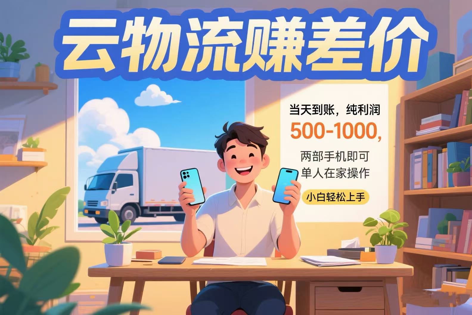 云物流赚差价 当天到账纯利润500-1000 两部手机即可 可单人在家操作 小…创客联盟总站-闲云创业网-老谢轻创网-中创网-福缘网-冒泡网-资源之家-魔方项目库创客联盟总站