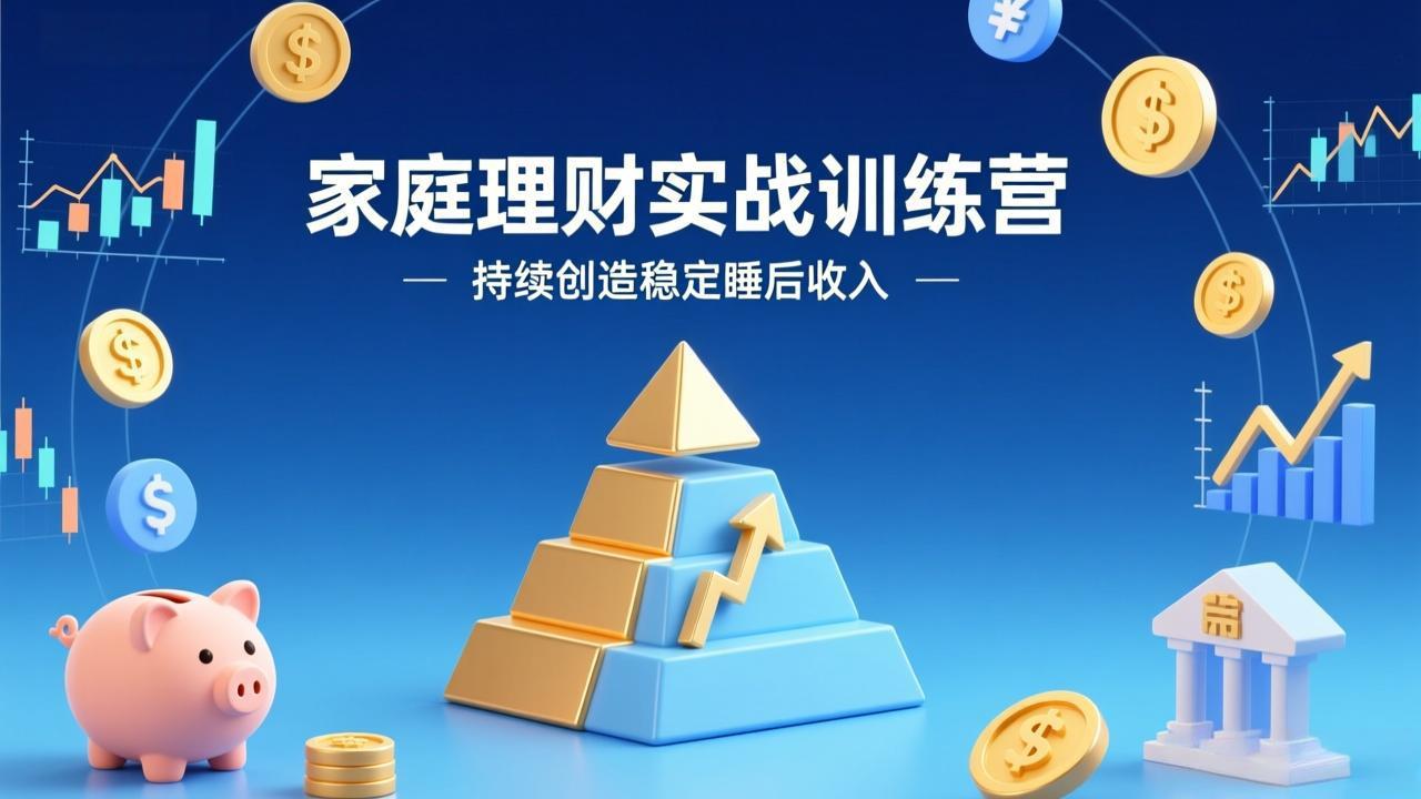 家庭理财实战训练营：从0到1建体系，三阶进阶层层递进，助你持续创造稳定睡后收入创客联盟总站-闲云创业网-老谢轻创网-中创网-福缘网-冒泡网-资源之家-魔方项目库创客联盟总站