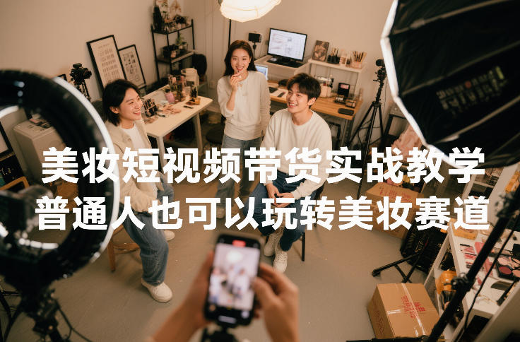 美妆短视频带货实战教学，普通人也可以玩转美妆赛道创客联盟总站-闲云创业网-老谢轻创网-中创网-福缘网-冒泡网-资源之家-魔方项目库创客联盟总站