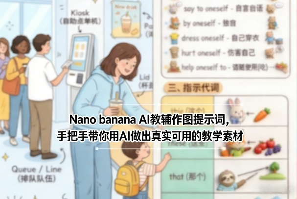 Nano banana AI教辅作图提示词，手把手带你用AI做出真实可用的教学素材创客联盟总站-闲云创业网-老谢轻创网-中创网-福缘网-冒泡网-资源之家-魔方项目库创客联盟总站