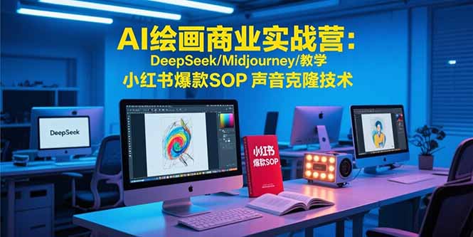 AI绘画商业实战营:DeepSeek/Midjourney/教学 小红书爆款SOP 声音克隆技术创客联盟总站-闲云创业网-老谢轻创网-中创网-福缘网-冒泡网-资源之家-魔方项目库创客联盟总站