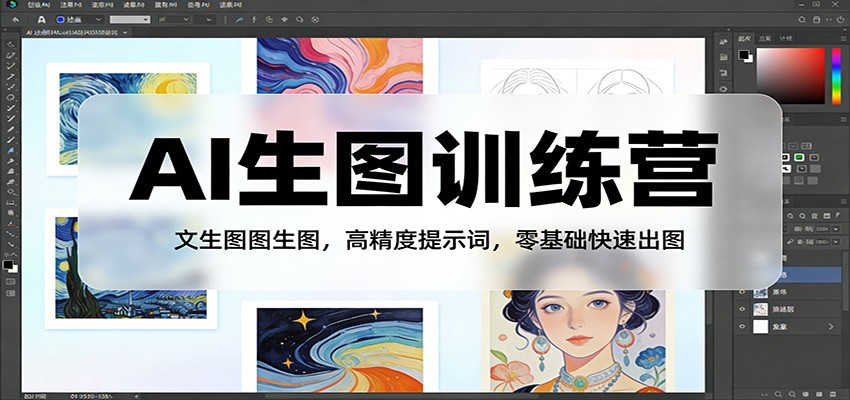 AI生图训练营：文生图图生图，高精度提示词，零基础快速出图创客联盟总站-闲云创业网-老谢轻创网-中创网-福缘网-冒泡网-资源之家-魔方项目库创客联盟总站