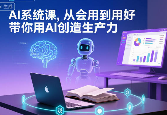 AI系统课，从会用到用好，带你用AI创造生产力创客联盟总站-闲云创业网-老谢轻创网-中创网-福缘网-冒泡网-资源之家-魔方项目库创客联盟总站