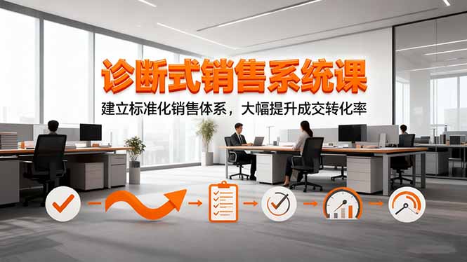 诊断式销售系统课，建立标准化销售体系，大幅提升成交转化率创客联盟总站-闲云创业网-老谢轻创网-中创网-福缘网-冒泡网-资源之家-魔方项目库创客联盟总站