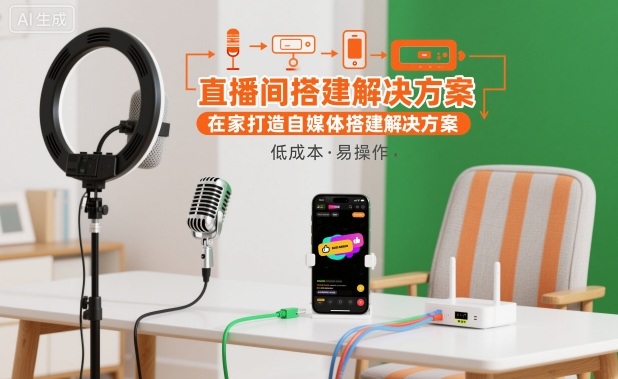 直播间搭建解决方案，在家打造自媒体搭建解决方案创客联盟总站-闲云创业网-老谢轻创网-中创网-福缘网-冒泡网-资源之家-魔方项目库创客联盟总站