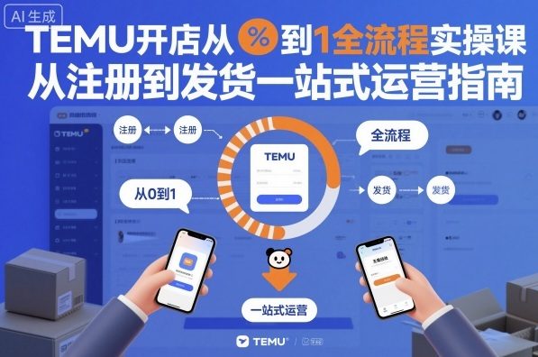 TEMU开店从0到1全流程实操课,从注册到发货一站式运营指南创客联盟总站-闲云创业网-老谢轻创网-中创网-福缘网-冒泡网-资源之家-魔方项目库创客联盟总站