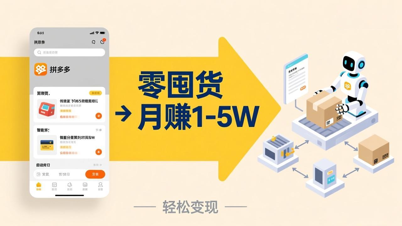 不用囤货不用跑单！拼多多虚拟玩法，机器人管理发货和客服，帮你月赚 1-5W创客联盟总站-闲云创业网-老谢轻创网-中创网-福缘网-冒泡网-资源之家-魔方项目库创客联盟总站