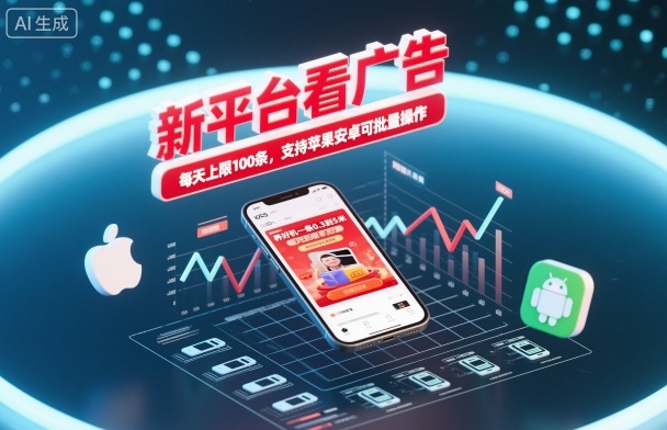 新平台看广告，养好机一条0.3到5米，每天上限100条，支持苹果安卓可批量操作创客联盟总站-闲云创业网-老谢轻创网-中创网-福缘网-冒泡网-资源之家-魔方项目库创客联盟总站