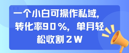 一个小白可操作私域，转化率90%，单月轻松收割2W创客联盟总站-闲云创业网-老谢轻创网-中创网-福缘网-冒泡网-资源之家-魔方项目库创客联盟总站