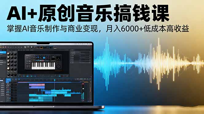 AI+原创音乐搞钱课:掌握AI音乐制作与商业变现,月入6000+低成本高收益创客联盟总站-闲云创业网-老谢轻创网-中创网-福缘网-冒泡网-资源之家-魔方项目库创客联盟总站