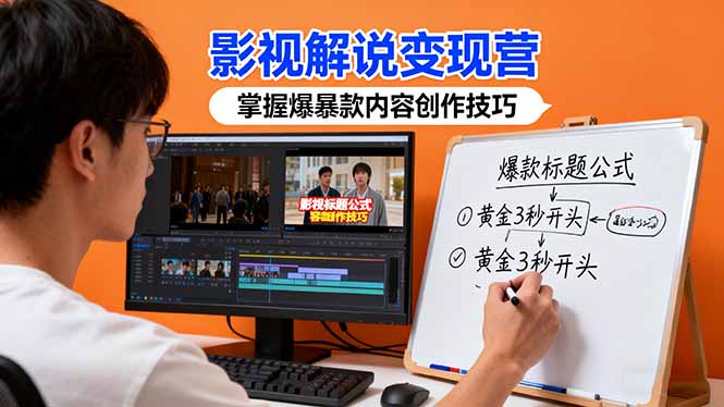 影视解说变现营：通过30+实战案例爆款内容创作技巧，掌握影视解说盈利密码创客联盟总站-闲云创业网-老谢轻创网-中创网-福缘网-冒泡网-资源之家-魔方项目库创客联盟总站