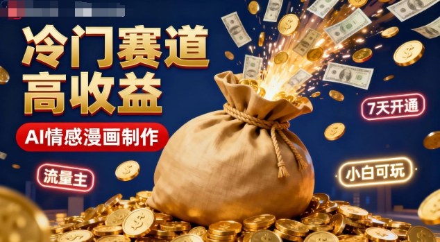 公众号冷门赛道，用AI做情感漫画，7天开通流量主，操作简单，小白可玩创客联盟总站-闲云创业网-老谢轻创网-中创网-福缘网-冒泡网-资源之家-魔方项目库创客联盟总站