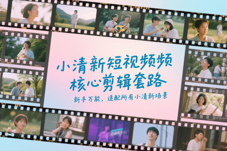 小清新短视频核心剪辑套路，新手万能，适配所有小清新场景创客联盟总站-闲云创业网-老谢轻创网-中创网-福缘网-冒泡网-资源之家-魔方项目库创客联盟总站