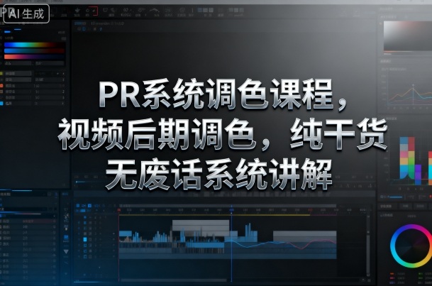 PR系统调色课程，视频后期调色，纯干货无废话系统讲解创客联盟总站-闲云创业网-老谢轻创网-中创网-福缘网-冒泡网-资源之家-魔方项目库创客联盟总站
