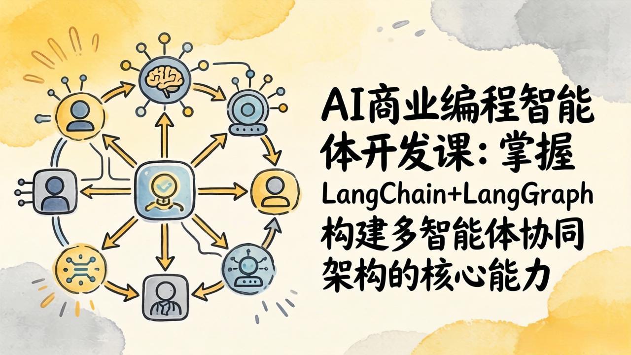 AI商业编程智能体开发课：掌握LangChain+LangGraph构建多智能体协同架构的核心能力创客联盟总站-闲云创业网-老谢轻创网-中创网-福缘网-冒泡网-资源之家-魔方项目库创客联盟总站