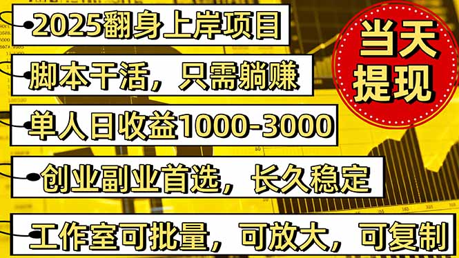 2025翻身上岸项目脚本干活,内部客户经理内部开号,单人日收益1000-300…创客联盟总站-闲云创业网-老谢轻创网-中创网-福缘网-冒泡网-资源之家-魔方项目库创客联盟总站