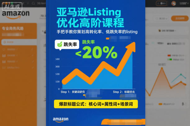 亚马逊Listing优化高阶课程，手把手教你策划高转化率、低跳失率的listing创客联盟总站-闲云创业网-老谢轻创网-中创网-福缘网-冒泡网-资源之家-魔方项目库创客联盟总站