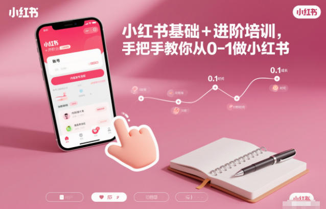 小红书基础+进阶培训,手把手教你从0-1做小红书创客联盟总站-闲云创业网-老谢轻创网-中创网-福缘网-冒泡网-资源之家-魔方项目库创客联盟总站