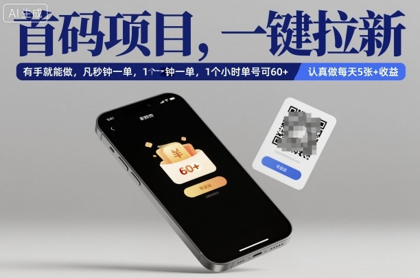 首码项目,一键拉新,有手就能做,几秒钟一单,1个小时单号可60+,认真做每天5张+收益【揭秘】创客联盟总站-闲云创业网-老谢轻创网-中创网-福缘网-冒泡网-资源之家-魔方项目库创客联盟总站