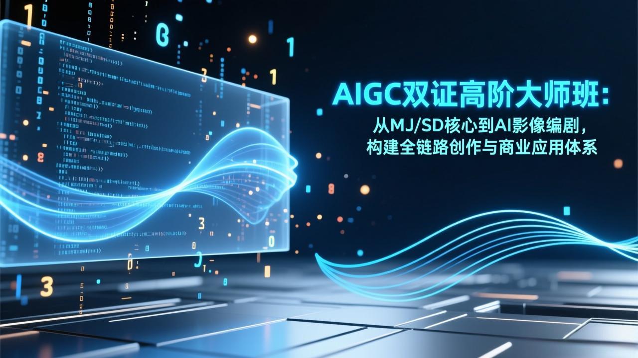 AIGC双证高阶大师班：从MJ/SD核心到AI影像编剧，构建全链路创作与商业应用体系创客联盟总站-闲云创业网-老谢轻创网-中创网-福缘网-冒泡网-资源之家-魔方项目库创客联盟总站