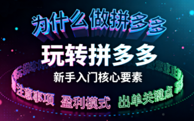 新手小白如何做拼多多创客联盟总站-闲云创业网-老谢轻创网-中创网-福缘网-冒泡网-资源之家-魔方项目库创客联盟总站