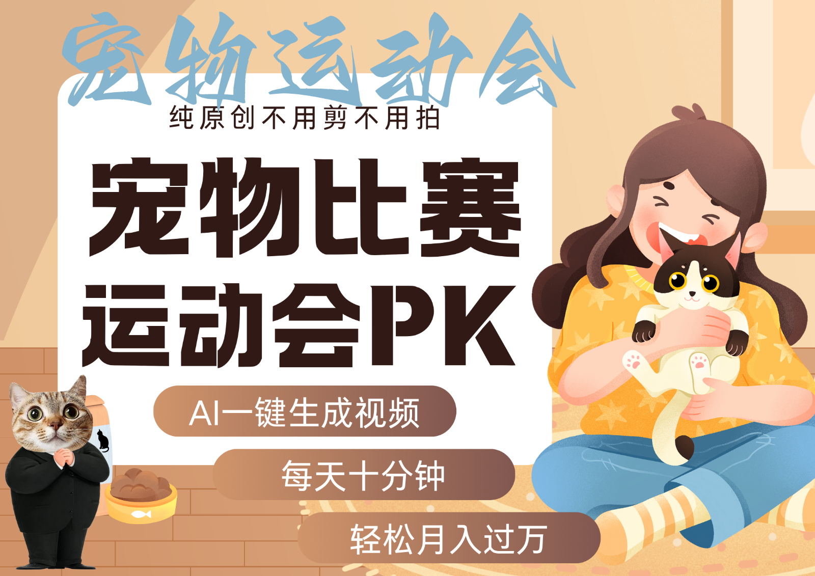 AI萌宠运动员跳水 射击 篮球 足球比赛 每天十分钟 附详细提示词文案库 代替做…创客联盟总站-闲云创业网-老谢轻创网-中创网-福缘网-冒泡网-资源之家-魔方项目库创客联盟总站