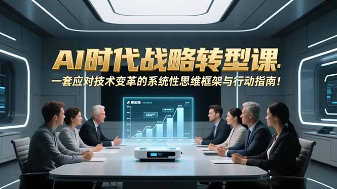 AI时代战略转型课：一套应对技术变革的系统性思维框架与行动指南！创客联盟总站-闲云创业网-老谢轻创网-中创网-福缘网-冒泡网-资源之家-魔方项目库创客联盟总站