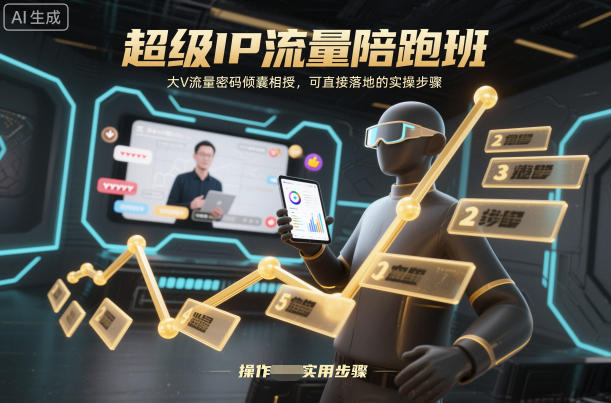 超级IP流量陪跑班，大V流量密码倾囊相授，可直接落地的实操步骤创客联盟总站-闲云创业网-老谢轻创网-中创网-福缘网-冒泡网-资源之家-魔方项目库创客联盟总站